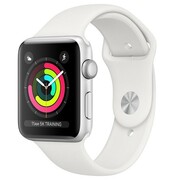 AppleWatch342mm/SilverAluminiumCaseWithWhiteSportBand,MTF22GPS