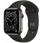 AppleWatchSeries6GPS+Cellular,44mmGraphiteStainlessSteelCasewithBlackSportBand,M09H3