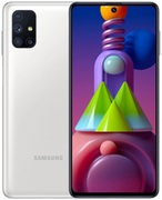 SamsungGalaxyM51EU128GBWhite,DualSIM,6.7"1080x2340AMOLED,Snapdragon730G,Octa-Core2.3GHz,8GBRAM,Adreno618,microSD(dedicatedslot),64MP+12MP+5MP+5MP/32MP,USB-C,7000mAh,FC,WiFi-AC/BT5.0,Android10