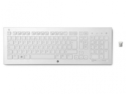 HPWirelessK5510WhiteKeyboard,ultra-slimdesign,Adjustablekeyboardheightwith2differentpositionsand4hotkeys,spillresistant