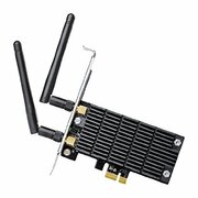 TP-LINKArcherT6EAC1300WirelessDualBandPCIExpressAdapter,867Mbpson5GHz+400Mpbson2.4GHz,802.11a/b/g/n/ac,2DualBanddetachableаntennas