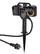 Hama137274GardenWirelessSocket,2-Way,withGroundSpikeandRemoteControl,Range30m