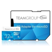 MicroSDHCTEAM32GBClass10UHS-I+BlueSDAdapter(TCUSDH32GUHS40)