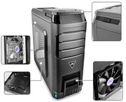 DEEPCOOL"LANDKINGV2"ATXCase,withoutPSU,Tool-less,3fanspre-installed(1x120mmLEDfanand2x120mmblackfan),HDD/SSDhotpluggingportattoppanel,Fan-speedadjustingswitch,BottommountedPSU,2xUSB3.0,2xUSB2.0/Audio,Black/Grey