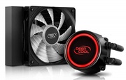 DEEPCOOLLiquidCooler"GAMMAXXL120TRED",Anti-leakTechInside,1x120mmfanswithPWMcontrol,fans:500~1800rpm,pump:2550rpm,17.8dBA,69.34CFM,4pin,HydroBearing,Copper