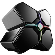 DEEPCOOL"QUADSTELLAR"GamerStormATXCase,Aluminum,TemperedGlass,withoutPSU,RGBlightingeffectscontrolledbyQuadstellar,PatentedTF120FanЧ5pcs(Rear:1Ч120mm;Front:4x120mm),2xUSB3.0/Audio(HD)/Mic,Black(DesignAward2018)