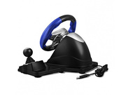 WheelSVENGC-W600,RacingWheel,2motorsforVibrationeffects,Built-inVibrationfeedback,Twoaxes,D-Pad,Tiptronicgearlever,12additionalkeys,pedals,USB(Windows,PS3)