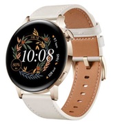 HUAWEIWATCHGT342mm,ElegantLightGold,WhiteLeatherStrap