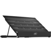 "NotebookCoolingPadDeepcoolN9EXBlack,17'',2x140mmfan,3xUSB,Aluminium8AnglesadjustableFanSpeedAdjustableFanDimension:Ф140?15mm(2pcs)OverallDimension:360?272?45mmMaterial:AluminumPanel+PlasticBaseWeight:162