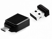 16GBUSB2.0VerbatimNANOUSBwithMicroUSB(OTG)Adapter,Black,Ultra-small,(Read80MByte/s,Write25MByte/s)