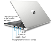 14.0"HP14-DF0023clSilver,IntelCorei3-8130U2.2-3.4GHz/4GBDDR4/128GBSSD/IntelUHD620/WiFi802.11ac/Bluetooth/WebcamHD/Backlitkeyboard/14.0"FHDIPSBrightViewWLED-Backlit(1920x1080)/Windows10Home,64-bit