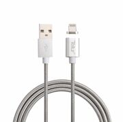 CabludedateTellurUSB-Lightningconectormagnetic1m,2.4A,argintiu