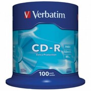 VerbatimDataLifeCD-R700MB52XEXTRAPROTECTIONSURFACE-Spindle100pcs.
