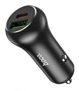 USBCarCharger-HOCOZ38Resolute,1xUSB+1xUSB-Ccharger,USB-A:18W/USB-C:20W,Totaloutput:38W,uptoPD3.0/QC3.0,Black