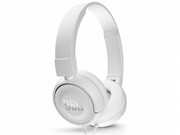 JBLT450/On-earHeadsetwithmicrophone,Dynamicdriver32mm,Frequencyresponse20Hz-20kHz,1-buttonremotewithmicrophone,JBLPureBasssound,Tangle-freeflatcable,3.5mmjack,White