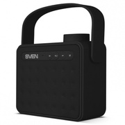 "SpeakersSVEN""PS-72""Black,Bluetooth,FM,USB,microSD,6w,Li-ion1200mAh,Mic,DC5V-http://www.sven.fi/ru/catalog/portable_acoustics/ps-72.htm"