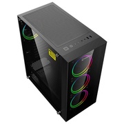 CaseATXGAMEMAXDracoXD,w/oPSU,4x120mmARGBfans.ARGBHUB,TG,DustFilter,USB3.1,Black