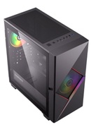 CasemATXGAMEMAXCyclops,w/oPSU,2x120mmARGBfans,ARGBHub,TG,DustFilter,USB3.0,Black/Red