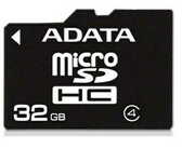 32GbmicroSDHCADATAClass4,w/SDadapter