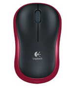 LogitechMiniM185CordlessNotebookOptical,Red,USB
