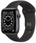 AppleWatchSeries6GPS,44mmSpaceGrayAluminumCasewithBlackSportBand,M00H3GPS