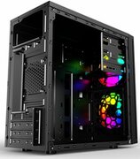 2EComputercaseBASIS(RD858)MiniT,MicroATX,MiniITX,2xUSB3.0,2x120mmARGB,acrylic(sidepanel),withoutPSU,black