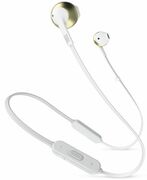 JBLTune205BTChampagneGoldWirelessBluetoothEarbudHeadphones,20Hz-20kHz,32Ohms,106dB,Microphone,Remote,BT4.0,120mAhLithium-IonPolymerupto6hours,JBLT205BTCGD(casticumicrofonfarafirJBL/беспроводныенаушникисмикрофономJBL)