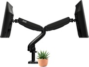 Armfor2monitors15"-27"-AOCAD110D0Black,DeskClamp/Grommet,Aluminumstructure,Gasspring,Heightadjustment,Max.Load:0-8kg,Tilt:'-90°~+85°,Swivel:180°,Rotation:360°,Hiddencablemanagement,VESA75/100