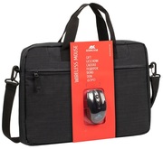 NBbagRivacase8038,forLaptop15.6"&CityBags+Wirelessmouse,Black
