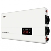 SVENAVRSLIM-2000LCD,2000VA/1200W,AutomaticVoltageRegulator,2xSchukooutlets,Inputvoltage:140-260V,Outputvoltage:220V±10%,digitalindicatorsofinputandoutputvoltageonthefrontpanel