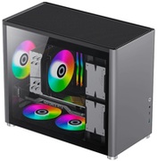 CasemATXGAMEMAXSPARK,w/oPSU,1xUSB3.0,1xType-C,DualTemperedGlass,Gray