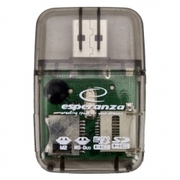 CardReaderAll-in-1EsperanzaEA132,Black,4slotsformemroycards,SD/MMC/RS-MMC/MiniSD/T-Flash/MicroSD/MS/MSPRO/MSDuo/MSPRODuo/M2,USB2.0