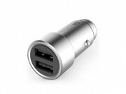 USBCarCharger-Xiaomi"MiCarChargerPro"(CZCDQ01ZM),Silver,Aluminumalloy,2xUSBcharger5V/9V/12V-2.4A(MAX3.6A),1portwithQuickCharge,DC12/24V