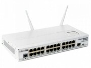 MikrotikCloudRouterSwitch125-24G-1S-INwithAtherosAR9344CPU,128MBRAM,24xGigabitLAN,1xSFP,RouterOSL5,LCDpanel,desktopcase,PSU,CRS125-24G-1S-IN