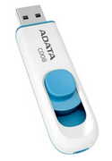 32GbUSB2.0FlashDriveADATA,ClassicC008,white/blue(Read-18MB/s,Write-5MB/s),RetractableUSB