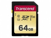 .64GBSDXCCard(Class10)UHS-I,U3,Transcend500S"TS64GSDC500S"(R/W:95/60MB/s,MLC)