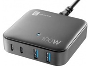 WallChargerGANCellularline,4Ports,100W,Black(cutiedefect)
