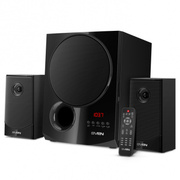 SVENMS-2080Black,2.1/40W+2x15WRMS,Bluetooth,FM-tuner,USB&SDcardInput,DigitalLEDdisplay,built-inclock,settheswitch-offtime,remotecontrol,allwooden