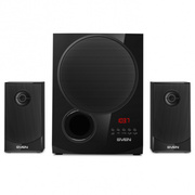 SVENMS-2080Black,2.1/40W+2x15WRMS,Bluetooth,FM-tuner,USB&SDcardInput,DigitalLEDdisplay,built-inclock,settheswitch-offtime,remotecontrol,allwooden