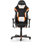 Gaming/OfficeChairDXRacerRacingGC-R288-NOW-Z1,Black/Orange/White,PremiumPUleather+perforatedPVC,maxweightupto150kg/height165-195cm,Recline90°-135°,3DArmrests,HeadandLumbercushions,Aluminiumwheelbase,2"PUCaster,W-22.6kg