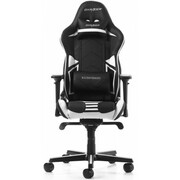 Gaming/OfficeChairDXRacerRacingGC-R131-NW-V2,Black/White,PremiumPUleather,maxweightupto150kg/height165-195cm,Recline90°-135°,4DArmrests,HeadandLumbercushions,Aluminiumwheelbase,3"PUCaster,W-26.1kg