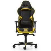 Gaming/OfficeChairDXRacerRacingGC-R131-NY-V2,Black/Yellow,PremiumPUleather,maxweightupto150kg/height165-195cm,Recline90°-135°,4DArmrests,HeadandLumbercushions,Aluminiumwheelbase,3"PUCaster,W-26.1kg
