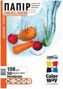 ColorWayMatteCoatedPhotoPaperA4,108g,50pcs(PM108050A4)