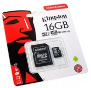 16GBmicroSDClass10A1UHS-I+SDadapterKingstonCanvasSelectPlus,600x,Upto:100MB/s