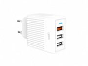 "WallChargerXO,3USB,Q.C3.018W,L58Input:100-240V~50/60HzMax0.6AOutput:5.0V-2.0AStandardUSBinterface-PluganduseBlack"