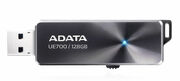 ФлешкаADATAUE700,128GBUSB3.0,Black,Aluminum,Ultra-SlimSlider