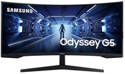 34"SAMSUNGOdysseyG5C34G55TWWI,Black(Curved-VA3440x1440,FreeSync165Hz,1ms,250cd,DP+HDMI)