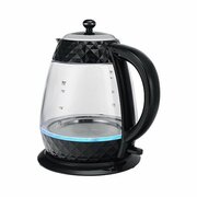 KettlePolarisPWK1750CGL,Glass,2200W,1,7l,concealedheatingelement,360°swivelbase,black