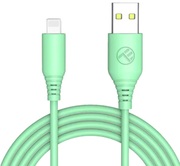 CablesiliconeTellurTLL155398,USBtoLightning,3A,1m,green