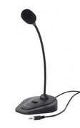 GembirdMIC-D-01Desktopmicrophonewithflexiblegooseneckandpracticalon/offswitch,Frequency:20Hz-20kHz,Sensitivity:-62+/-3db,Voltage:2...5V,3.5mmaudioplug,cablelength1.2m,weight:105g,Black